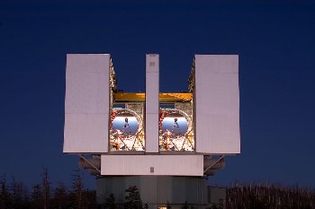 LBT (Large Binocular Telescope) first light in October 2005